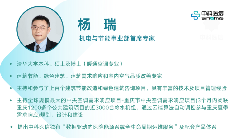 中科医信杨瑞博士:从“数据迷雾”到“智慧调优”,医院能源管理的价值回归